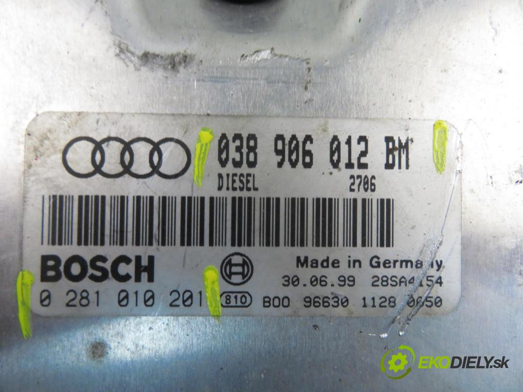 AUDI A4 (8D2, B5) SEDAN 2000 81,00 1.9 TDI quattro - AFN 1896,00 Riadiaca jednotka Motor 038906012BM ; 0281010201