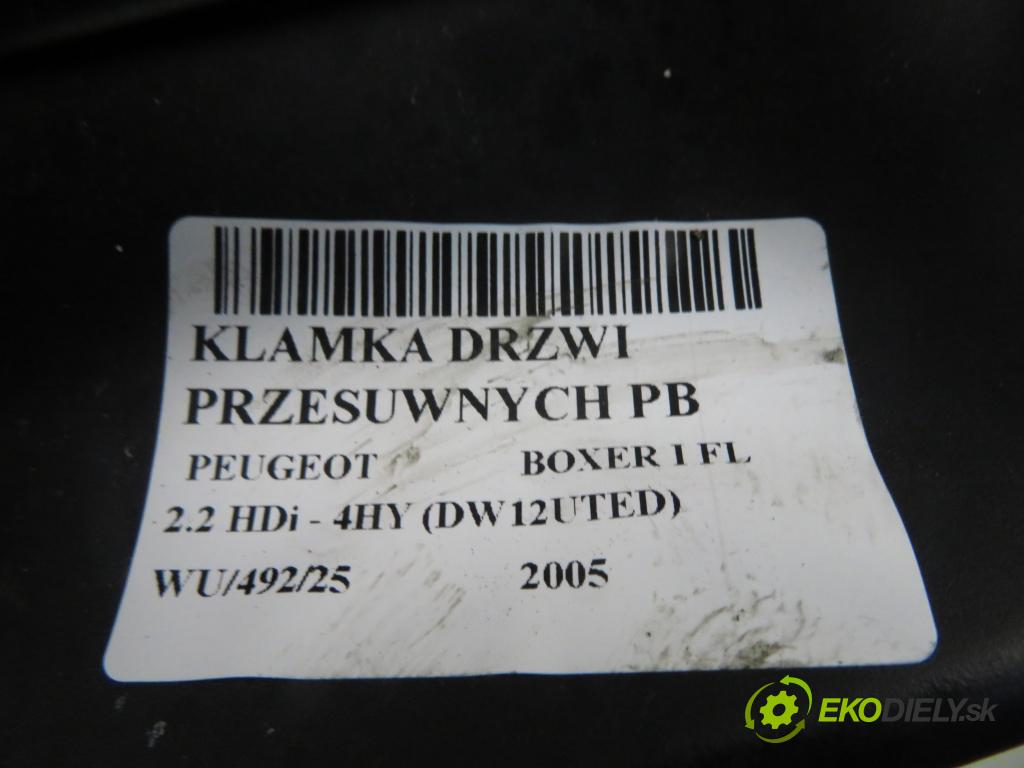 PEUGEOT BOXER Skrzynia (244) FURGON 2005 74,00 2.2 HDi - 4HY (DW12UTED) 2179,00 klika dveře posúvne PB 