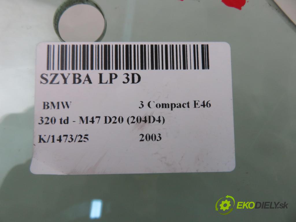 BMW 3 Compact (E46) HB 2003 110,00 320 td 150 - M47 D20 (204D4) 1995,00 Okno LP 3D
