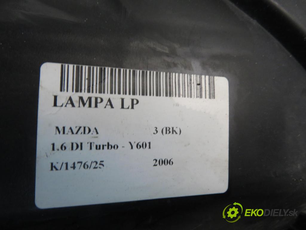 MAZDA 3 (BK) HB 2006 80,00 1.6 DI Turbo 109 - Y601 (PSA) 1560,00 Svetlo LP