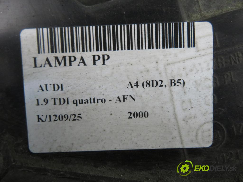 AUDI A4 (8D2, B5) SEDAN 2000 81,00 1.9 TDI quattro - AFN 1896,00 Svetlo PP