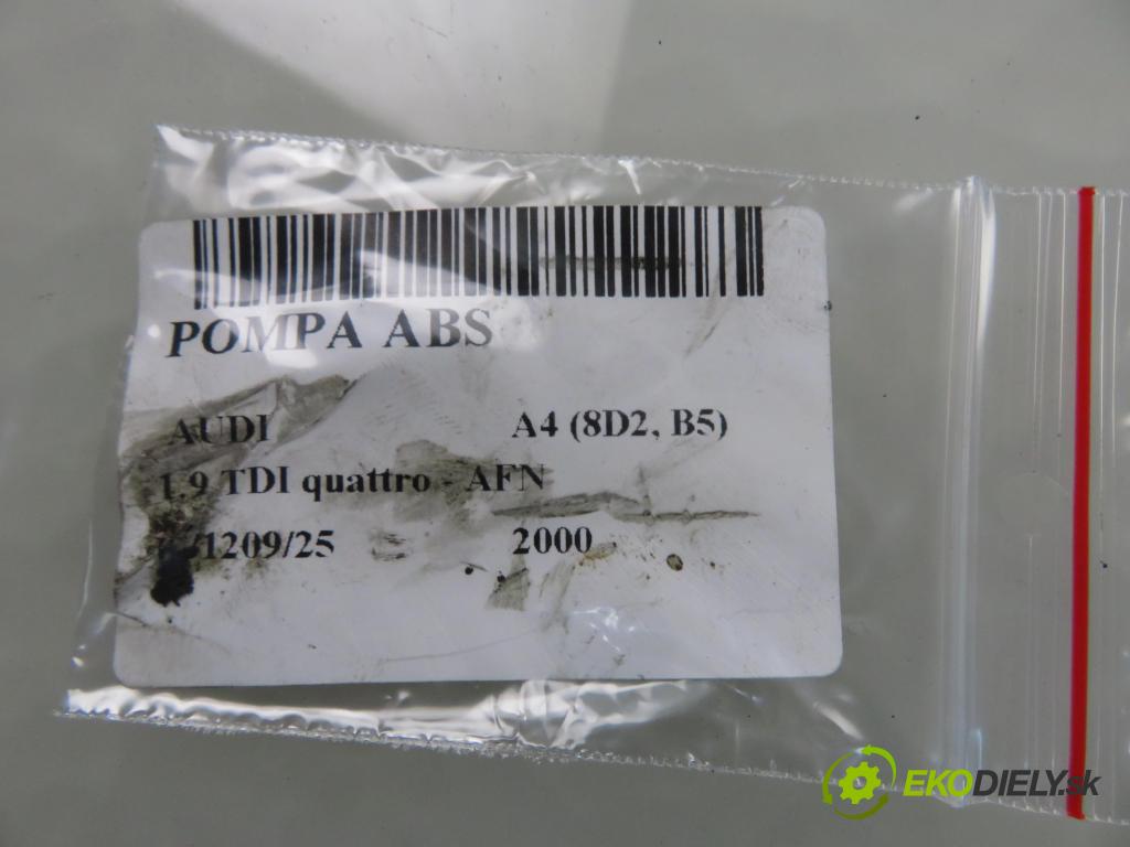 AUDI A4 (8D2, B5) SEDAN 2000 81,00 1.9 TDI quattro - AFN 1896,00 Pumpa ABS 0273004284 ; 0265220408 ; 8E0614111A (Pumpa ABS)
