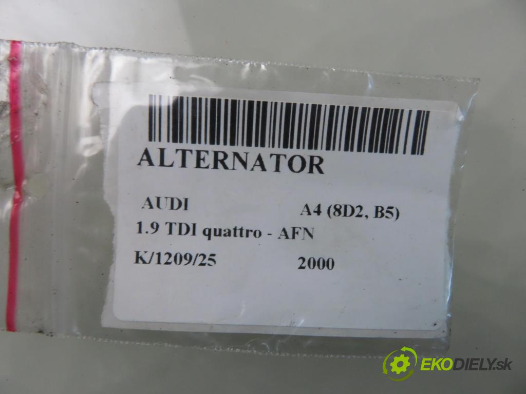 AUDI A4 (8D2, B5) SEDAN 2000 81,00 1.9 TDI quattro - AFN 1896,00 Alternátor 028903029B ; 0124515026 (Alternátor)