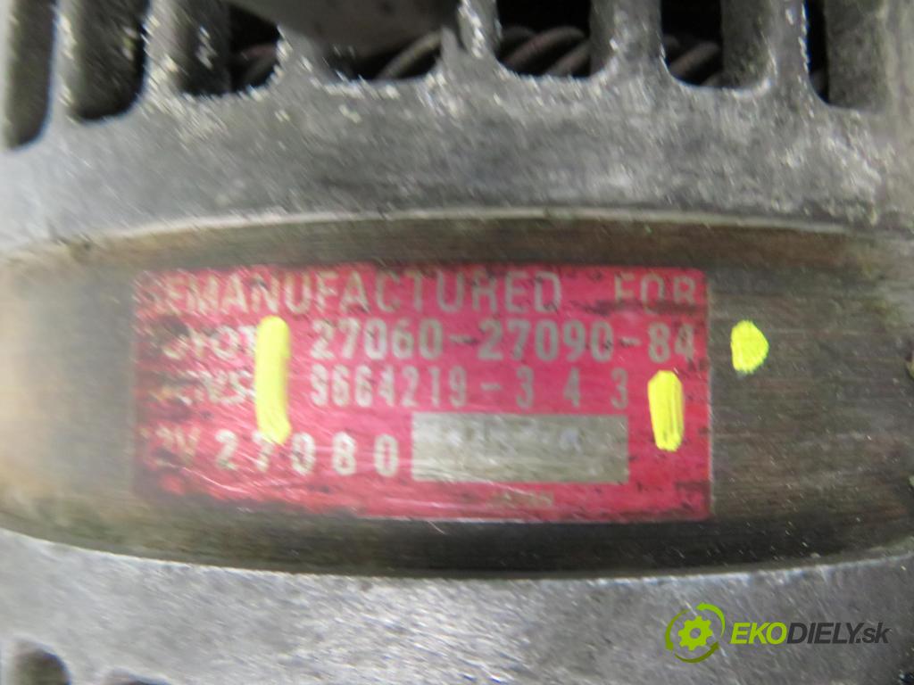 TOYOTA COROLLA (_E12_) HB 2005 85,00 2.0 D-4D 116 (CDE120R_, CDE120L_) - 1CD-FTV 1995,00 Alternátor 270602709084 ; 9664219343 (Alternátor)