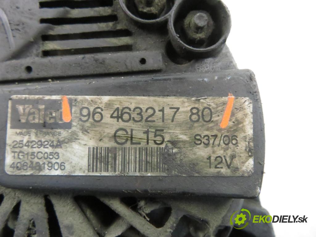 PEUGEOT PARTNER Combispace (5F) KOMBIVAN 2006 66,00 1.6 HDi 90 - 9HX 1560,00 Alternátor 9646321780 (Alternátor)