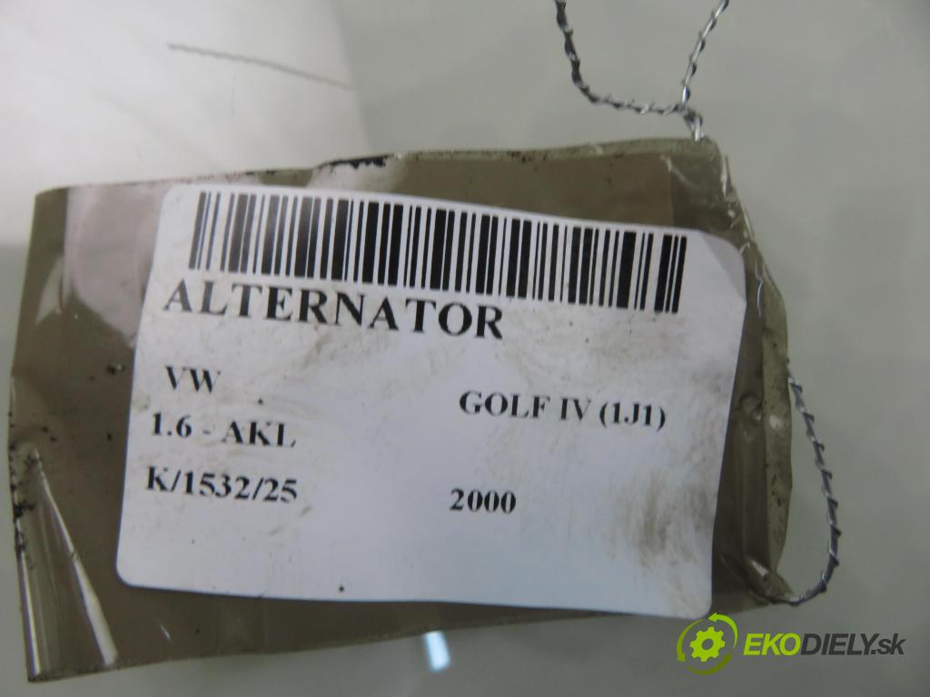 VW GOLF IV (1J1) HB 2000 74,00 1.6 - AKL 1595,00 Alternátor 028903028D ; 0124325003 (Alternátor)