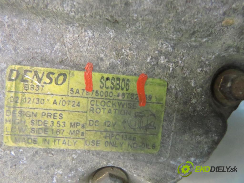 FIAT PUNTO (188_) HB 2002 59,00 1.2 16V 80 - 188 A5.000 1242,00 KOMPRESOR: klimatizácie SCSB06 (Kompresor klimatizácie)