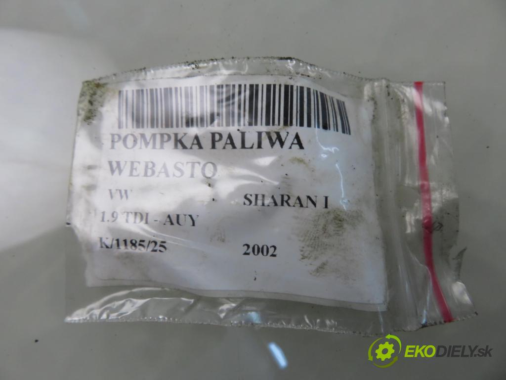 VW SHARAN (7M8, 7M9, 7M6) MINIVAN 2002 85,00 1.9 TDI PD 115 - AUY 1896,00 pumpa paliva Webasto 20164545