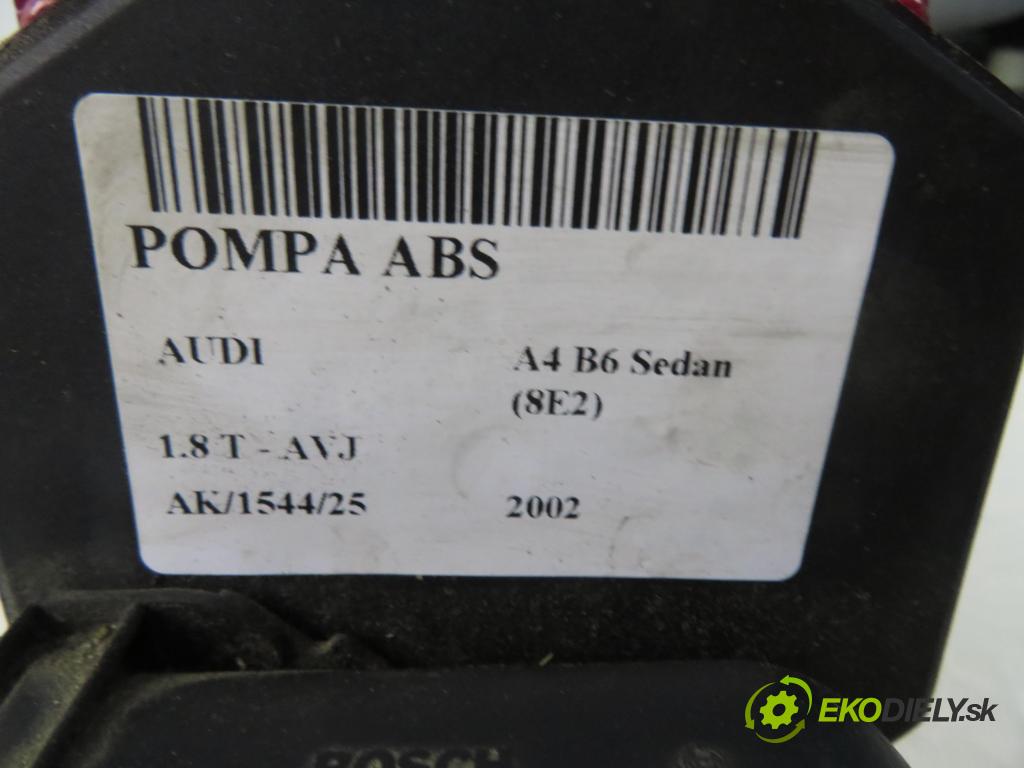 AUDI A4 (8E2, B6) SEDAN 2002 110,00 1.8 T - AVJ 1781,00 Pumpa ABS 0265950011 ; 0265225048 ; 8E0614517 (Pumpa ABS)