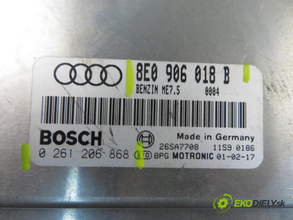 AUDI A4 (8E2, B6) SEDAN 2002 110,00 1.8 T - AVJ 1781,00 Riadiaca jednotka Motor 8E0906018B ; 0261206868