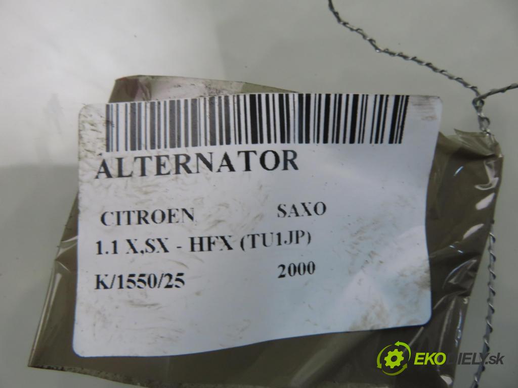 CITROEN SAXO (S0, S1) HB 2000 44,00 1.1 X,SX - HFX (TU1JP) 1124,00 Alternátor (Alternátor)