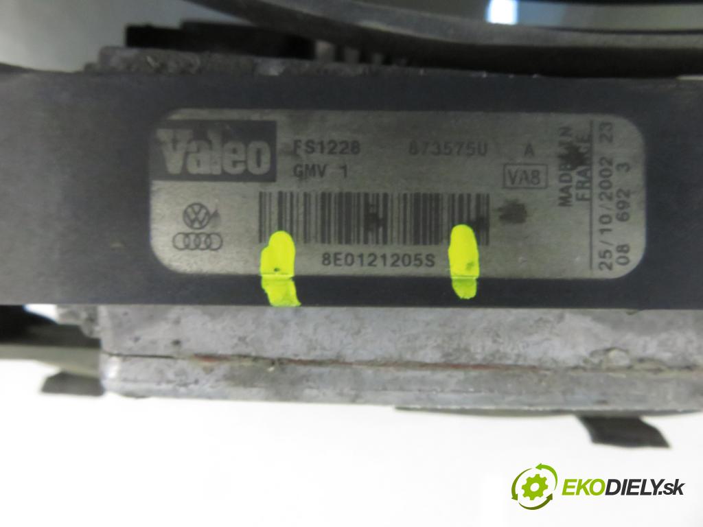 AUDI A4 (8E2, B6) SEDAN 2002 110,00 1.8 T - AVJ 1781,00 Ventilátor chladič klíma/voda 8E0121205S