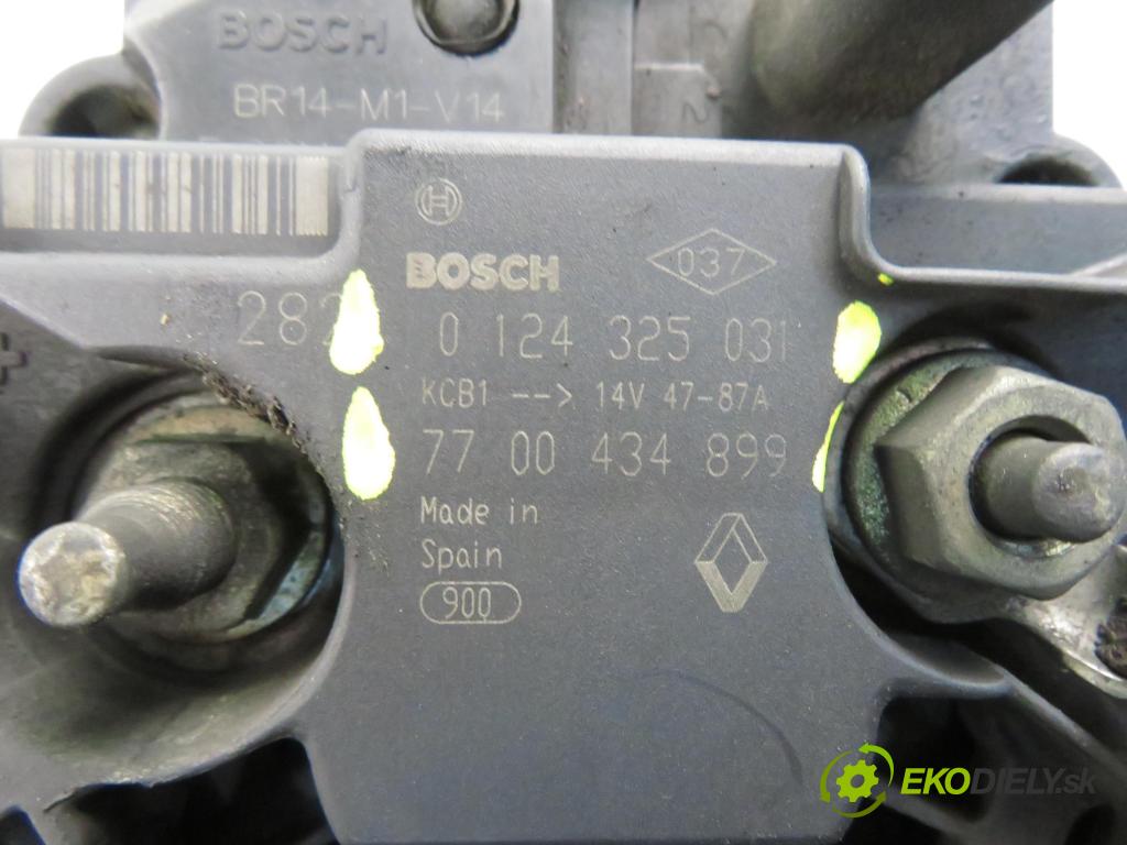 RENAULT MEGANE I (BA0/1_) FASTBACK 2002 70,00 1.4 16V 95 - K4J 750 1390,00 Alternátor 7700434899 ; 0124325031 (Alternátor)