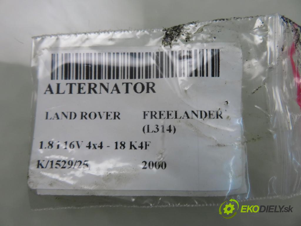 LAND ROVER FREELANDER (L314) SUV 2000 88,00 1.8 i 16V 4x4 - 18 K4F 1796,00 Alternátor 1012119931 (Alternátor)