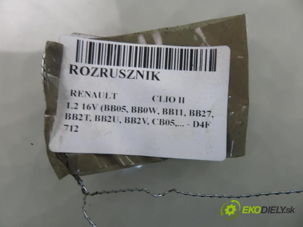 RENAULT CLIO II (BB_, CB_) HB 2003 55,00 1.2 16V 75 - D4F 712 1149,00 startér  (Startér)