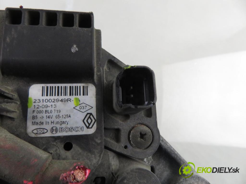 DACIA DOKKER Express FURGON 2012 0,00 1.5 dCi - K9K 612 1461,00 Alternátor 231002949R (Alternátor)