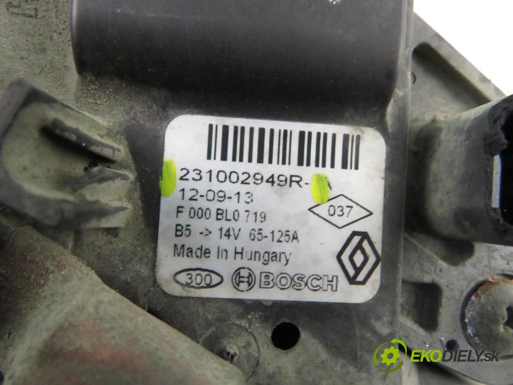 DACIA DOKKER Express FURGON 2012 0,00 1.5 dCi - K9K 612 1461,00 Alternátor 231002949R (Alternátor)