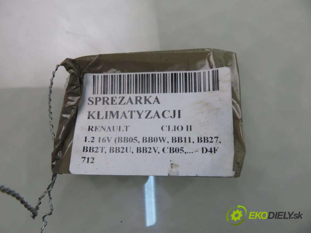 RENAULT CLIO II (BB_, CB_) HB 2003 55,00 1.2 16V 75 - D4F 712 1149,00 KOMPRESOR: klimatizácie 8200037058 (Kompresor klimatizácie)