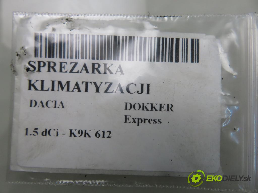 DACIA DOKKER Express FURGON 2012 0,00 1.5 dCi - K9K 612 1461,00 KOMPRESOR: klimatizace Z0014345B (Kompresor klimatizace)