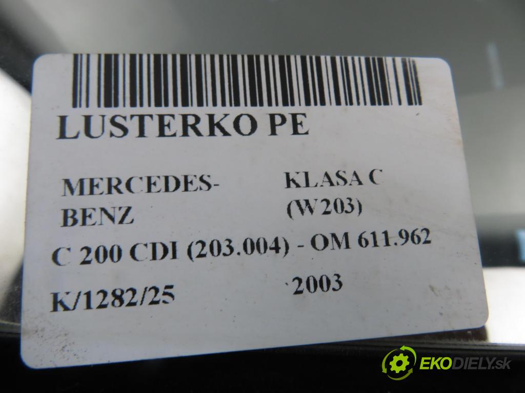 MERCEDES-BENZ KLASA C (W203) SEDAN 2003 85,00 C 200 CDI 116 - OM 611.962 2148,00 Spätné zrkadlo