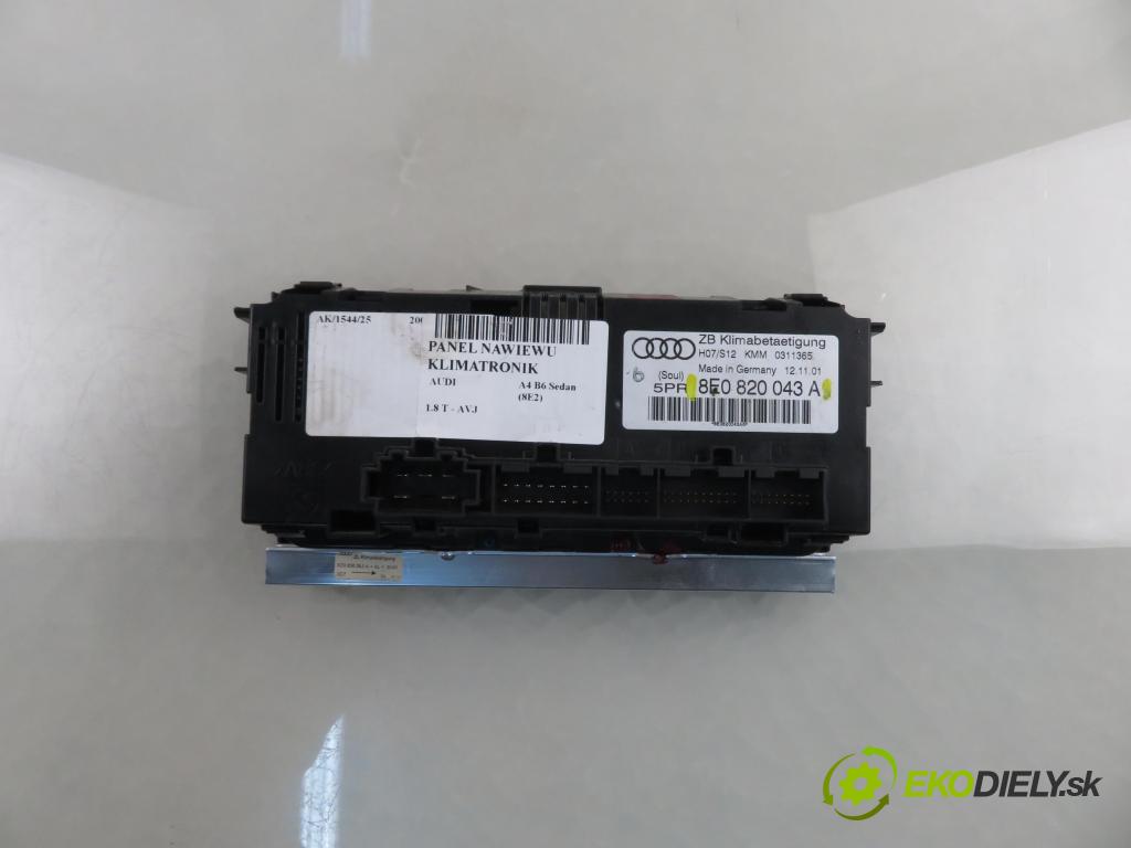 AUDI A4 (8E2, B6) SEDAN 2002 110,00 1.8 T - AVJ 1781,00 Panel topení KLIMATRONIK 8E0820043A
