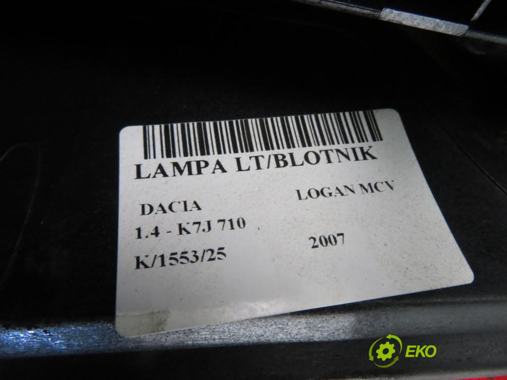 DACIA LOGAN MCV (KS_) KOMBI 2007 55,00 1.4 - K7J 710 1390,00 Svetlo ľavé zadné 8200413996