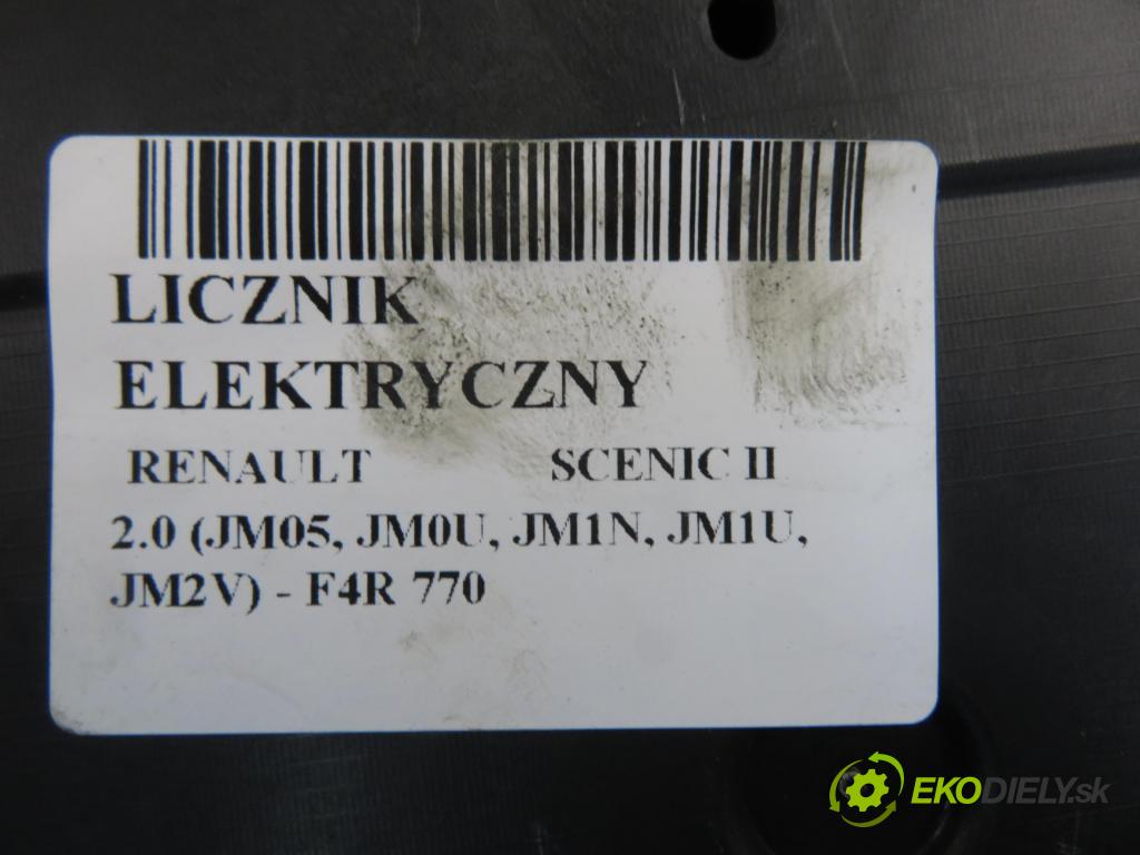 RENAULT SCENIC II (JM0/1_) MINIVAN 2004 99,00 2.0 135 - F4R 770 1998,00 Prístrojovka elektrický P8200704463A