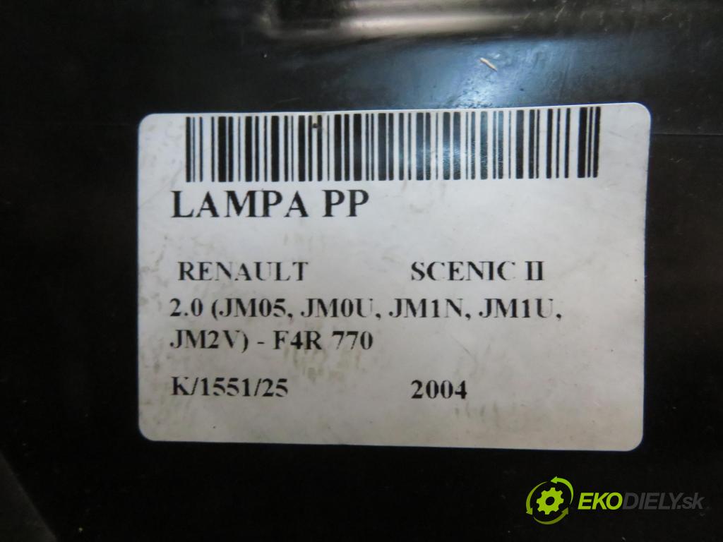 RENAULT SCENIC II (JM0/1_) MINIVAN 2004 99,00 2.0 135 - F4R 770 1998,00 Svetlo PP 5DV00829000