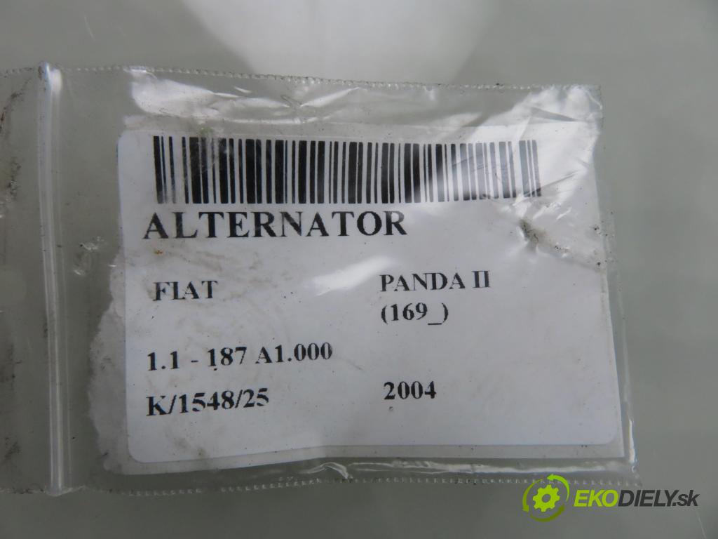 FIAT PANDA (169_) HB 2004 40,00 1.1 54 - 187 A1.000 1108,00 Alternátor 46843093 ; MS1022118220 (Alternátor)