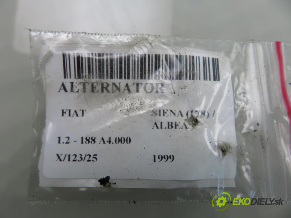 FIAT SIENA (178_) / ALBEA SEDAN 1999 44,00 1.2 - 188 A4.000 1242,00 Alternátor 63321600 (Alternátor)