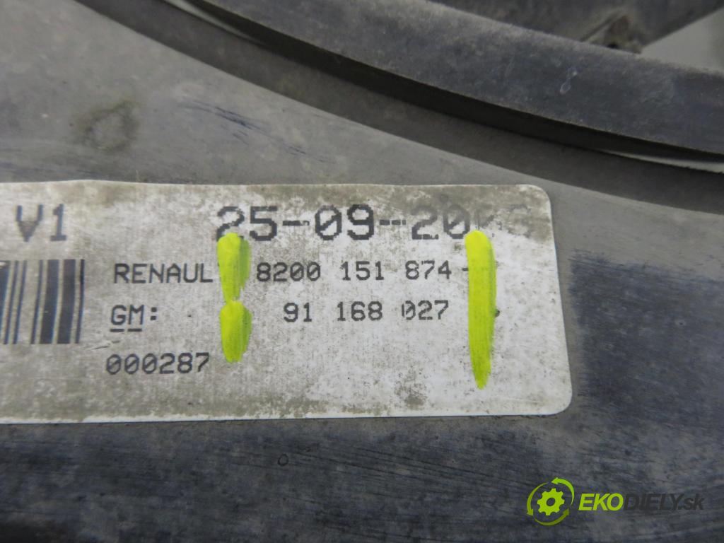 OPEL VIVARO A Skrzynia (X83) FURGON 2003 60,00 1.9 DI 80 - F9Q 762 1870,00 Ventilátor chladič vody 91168027 ; 8200151874