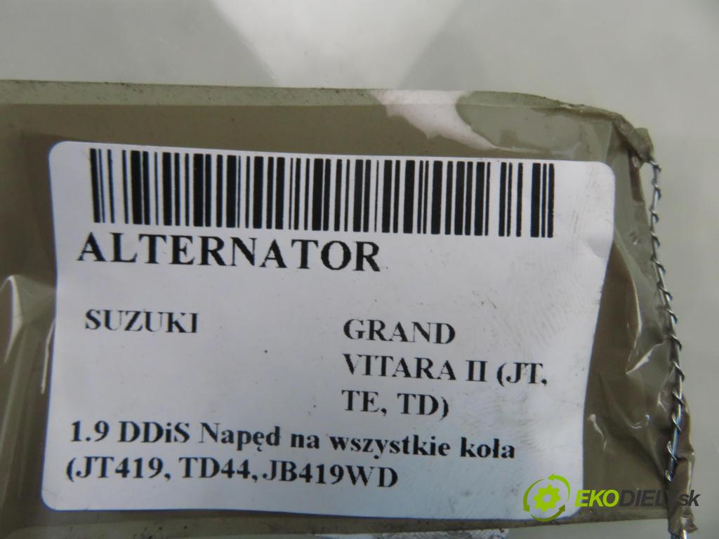 SUZUKI GRAND VITARA II (JT, TE, TD) SUV 2007 95,00 1.9 DDiS 129 4x4 - F9Q 264 1870,00 Alternátor 3140067J0 (Alternátor)