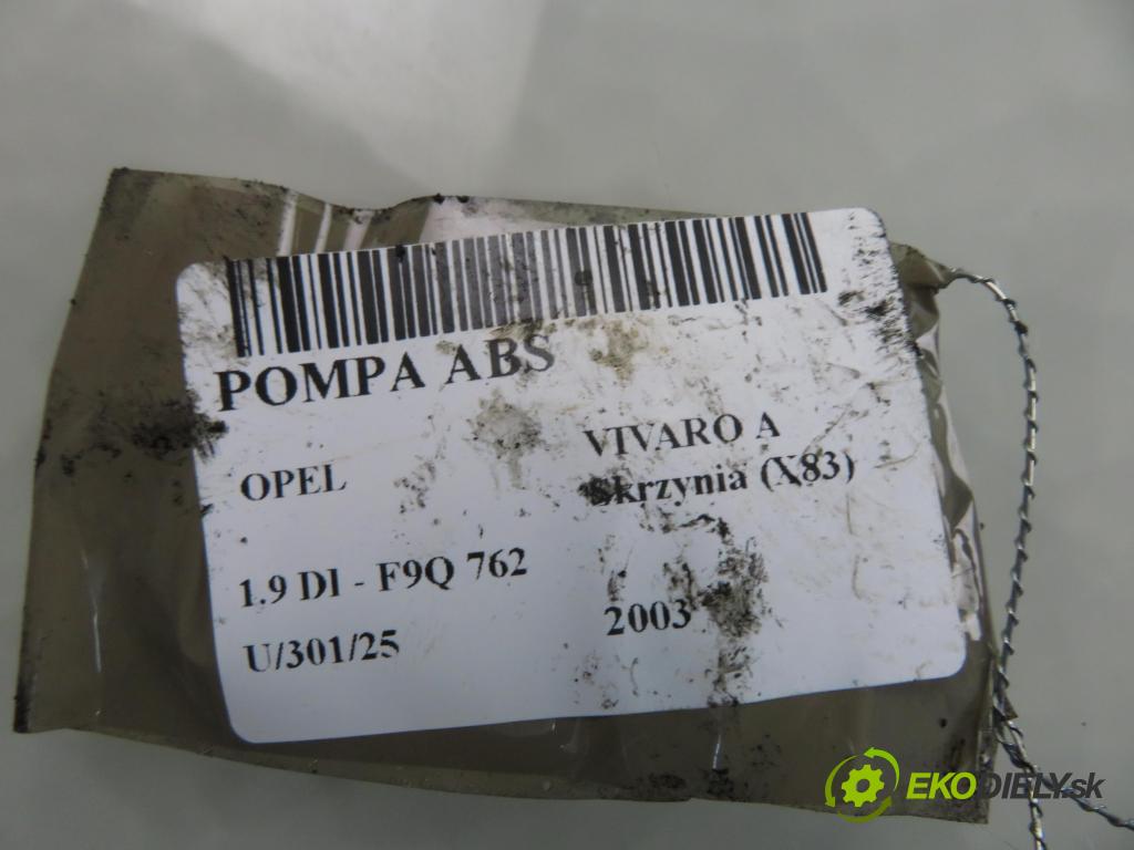 OPEL VIVARO A Skrzynia (X83) FURGON 2003 60,00 1.9 DI 80 - F9Q 762 1870,00 Pumpa ABS 13509005K ; 13664105 ; 54084684A (Pumpa ABS)