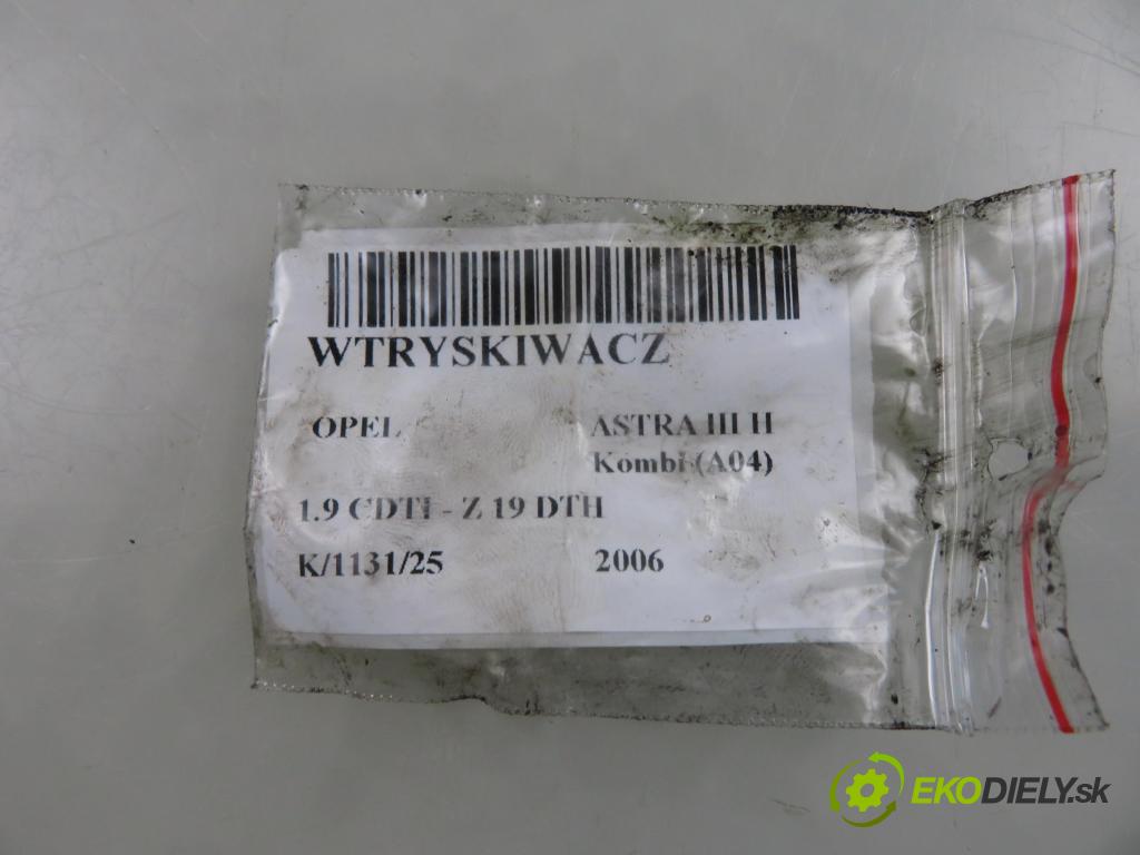 OPEL ASTRA H Kombi (A04) KOMBI 2006 110,00 1.9 CDTI - Z 19 DTH 1910,00 vstrekovač 0445110159 (Vstrekovač paliva)