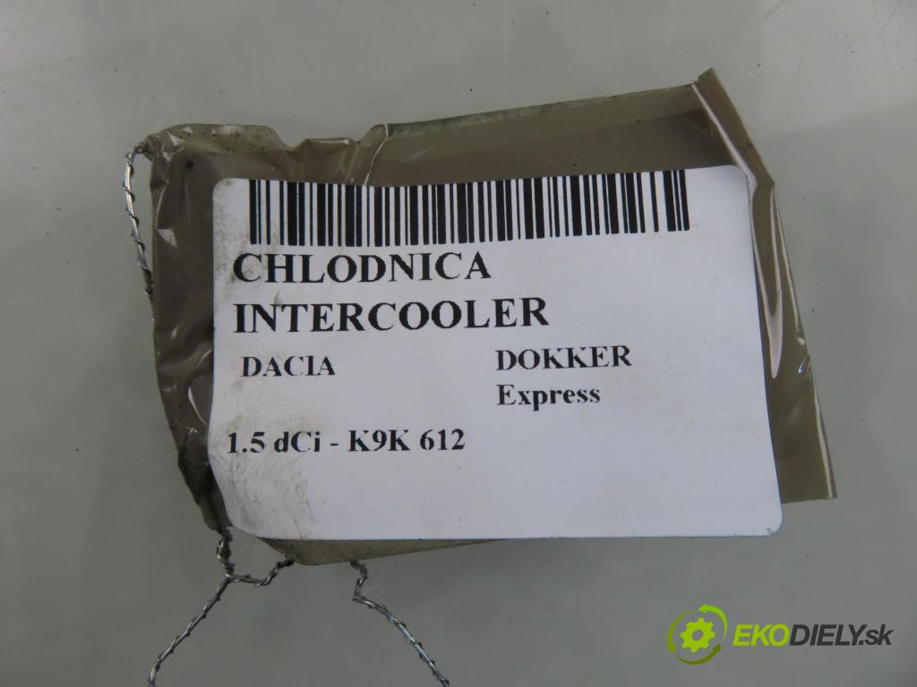 DACIA DOKKER Express FURGON 2012 0,00 1.5 dCi - K9K 612 1461,00 chladič intercooler 144965154R