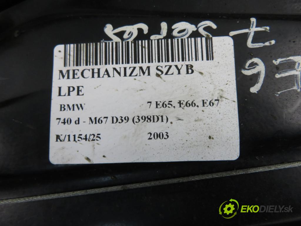 BMW 7 (E65, E66, E67) SEDAN 2003 190,00 740 d- M67 D39 (398D1) 3901,00 mechanismus oken 8223825 ; 7138861