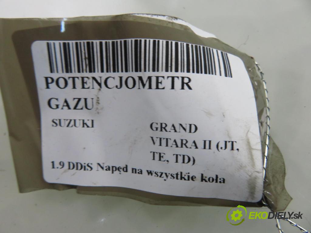 SUZUKI GRAND VITARA II (JT, TE, TD) SUV 2007 95,00 1.9 DDiS 129 4x4 - F9Q 264 1870,00 Potenciometer plynu I590065J02 ; 6PV00907400 (Potenciometer plynového pedálu)