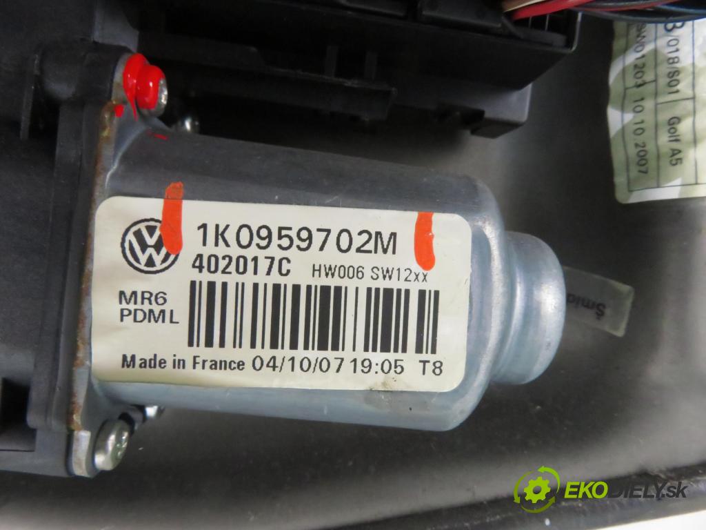 VW GOLF V (1K1) HB 2007 103,00 2.0 TDI 16V 4motion - BKD 1968,00 Mechanizmus okien 1K0959702M ; 1K4837402S