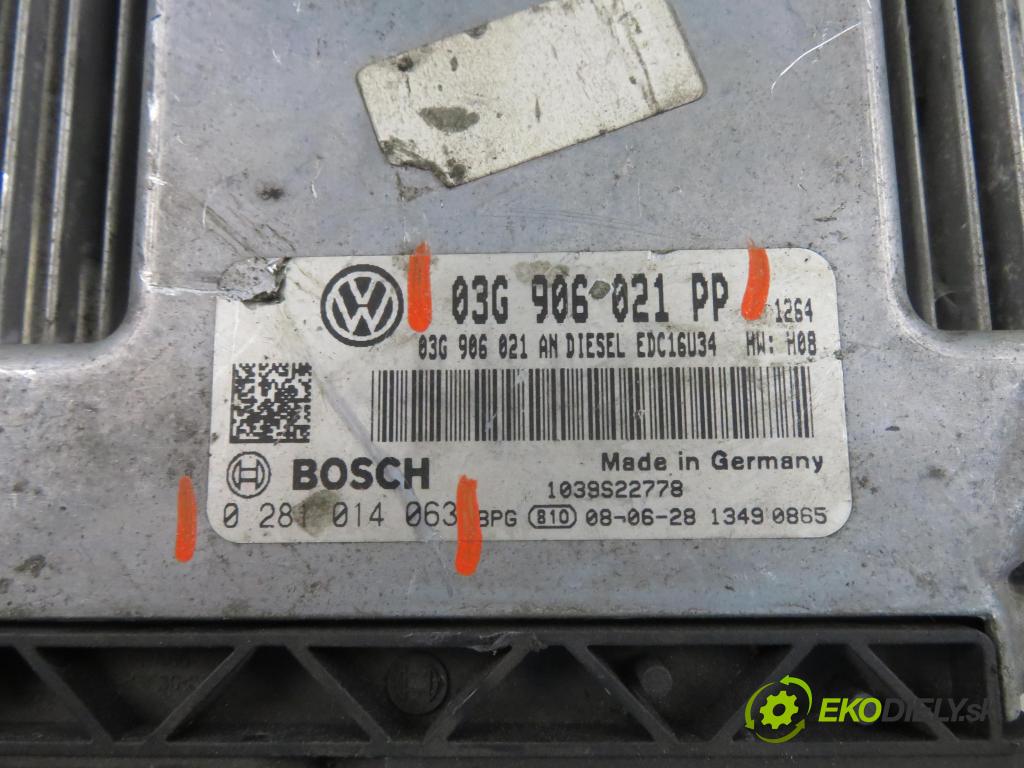 VW GOLF V (1K1) HB 2007 103,00 2.0 TDI 16V 4motion - BKD 1968,00 Riadiaca jednotka Motor 03G906021PP ; 0281014063