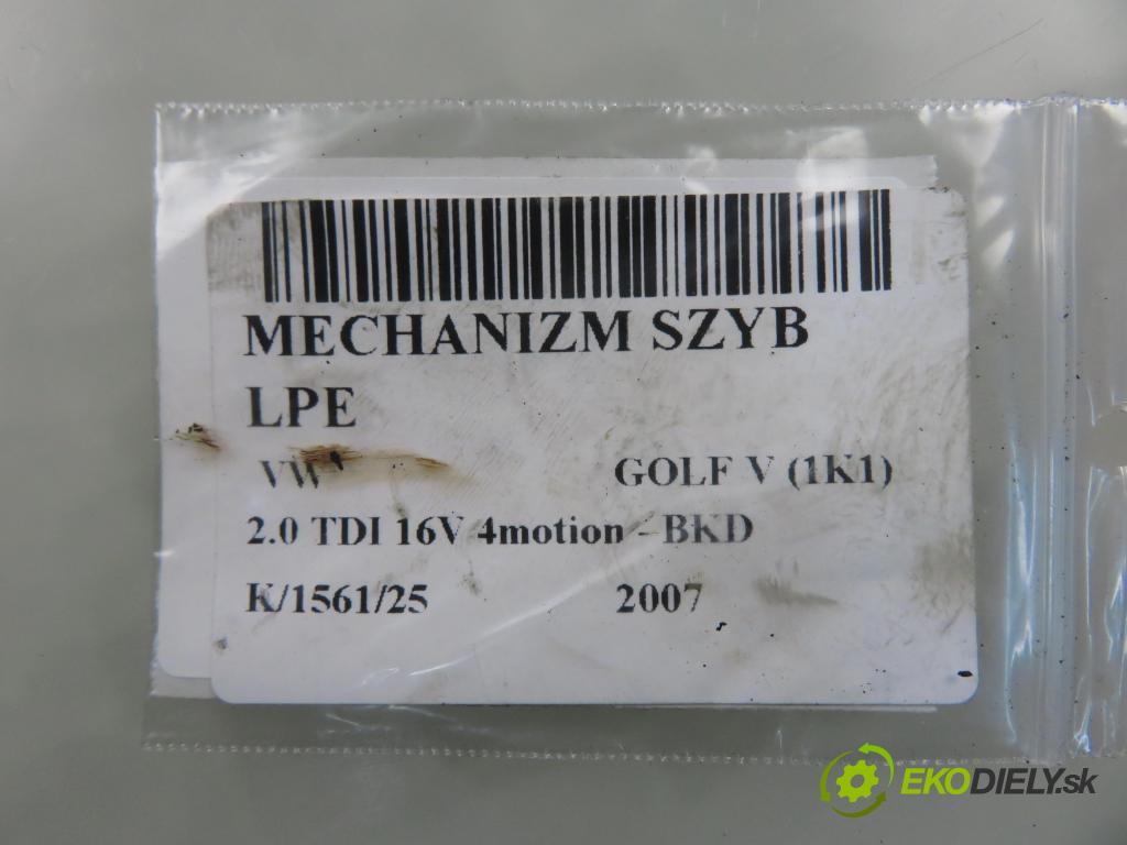 VW GOLF V (1K1) HB 2007 103,00 2.0 TDI 16V 4motion - BKD 1968,00 Motorček sťahovania okien LP 1K0959701M ; 1K0959793J