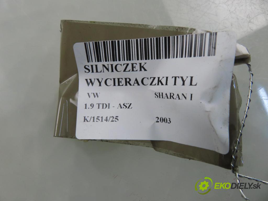 VW SHARAN (7M8, 7M9, 7M6) VAN 2003 96,00 1.9 TDI PD 130 - ASZ 1896,00 Motorček stierače zadné 7M3955711A