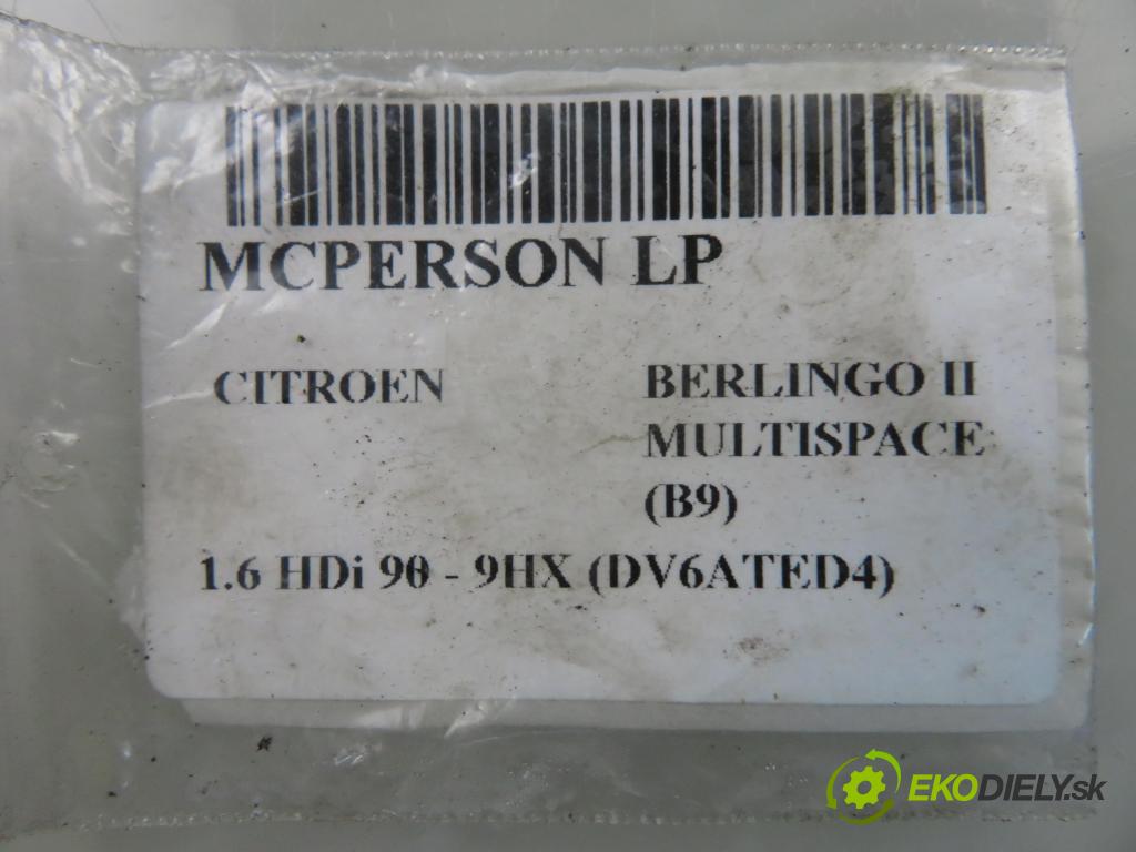 CITROEN BERLINGO MULTISPACE (B9) KOMBIVAN 2009 66,00 1.6 HDi 90 - 9HX (DV6ATED4) 1560,00 MCPERSON LP 