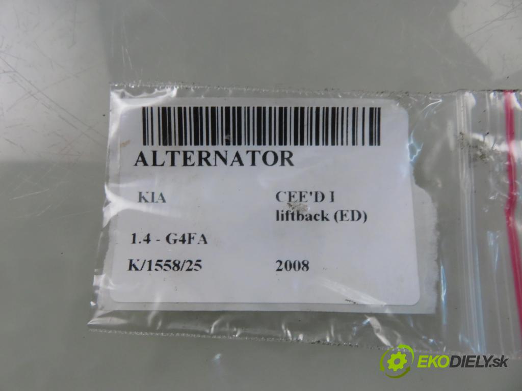 KIA CEE'D liftback (ED) HB 2008 80,00 1.4 16V 109 - G4FA 1396,00 Alternátor 373002B101 ; 2655447 (Alternátor)