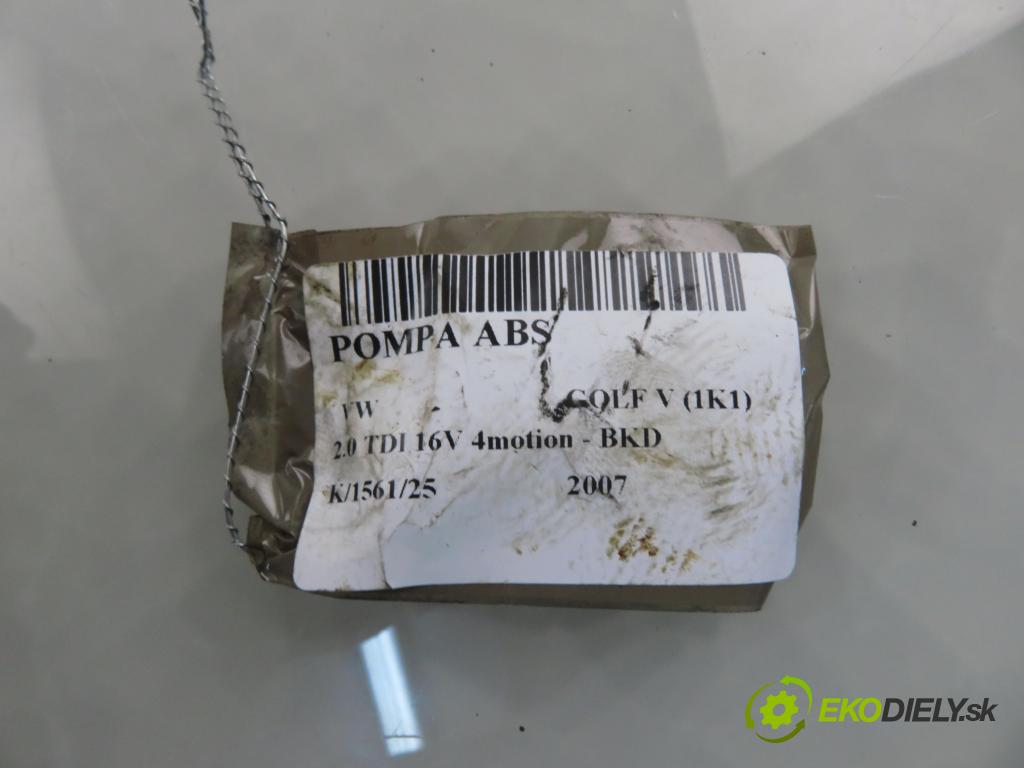 VW GOLF V (1K1) HB 2007 103,00 2.0 TDI 16V 4motion - BKD 1968,00 Pumpa ABS 1K0614517AB ; 1K0907379AB ; 1096003613 (Pumpa ABS)