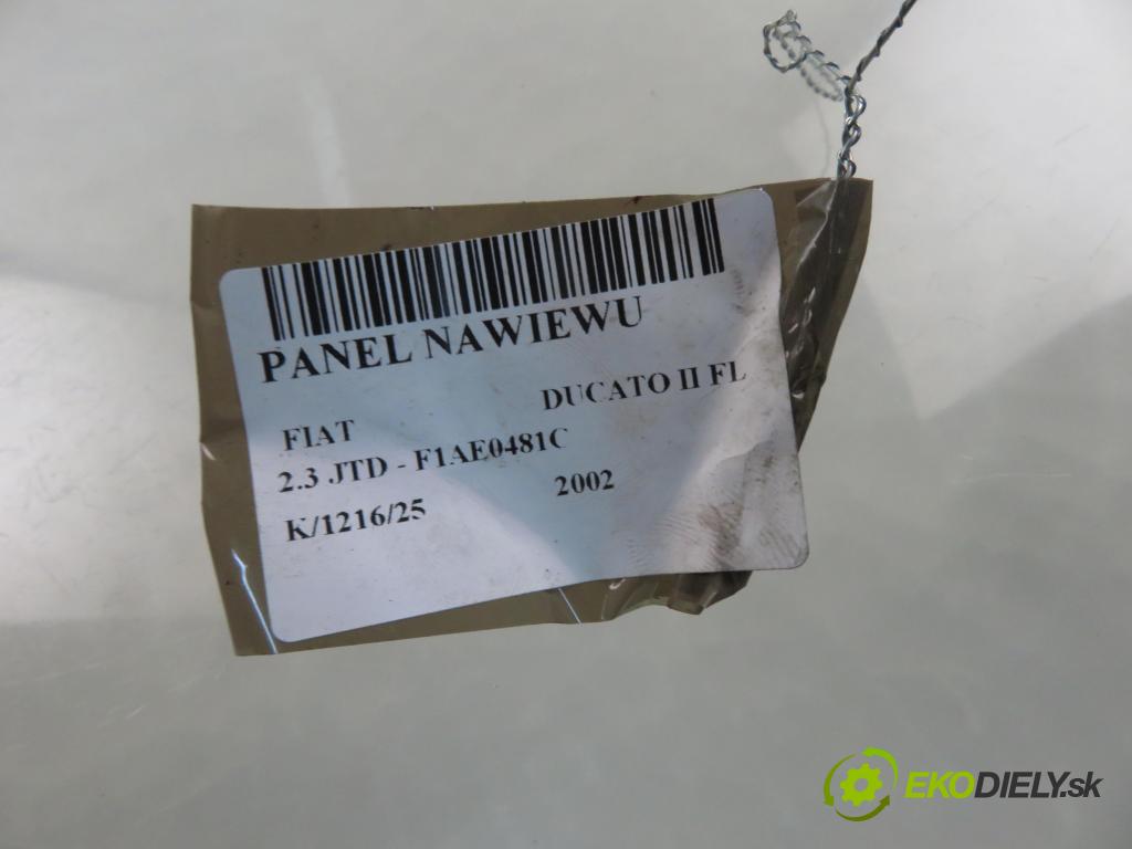 FIAT DUCATO Skrzynia (244_) BUS 2002 81,00 2.3 JTD - F1AE0481C 2286,00 Panel kúrenia 