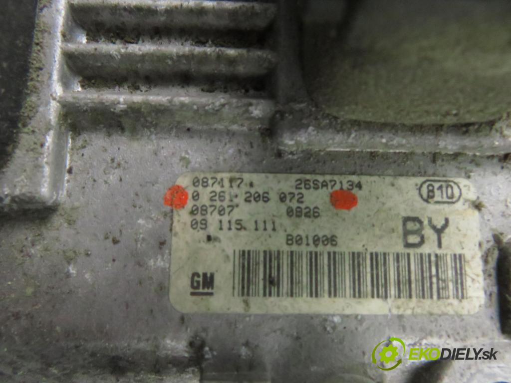 OPEL CORSA C (X01) HB 2000 43,00 1.0 12V 58 - Z 10 XE 973,00 Riadiaca jednotka Motor 0261206072