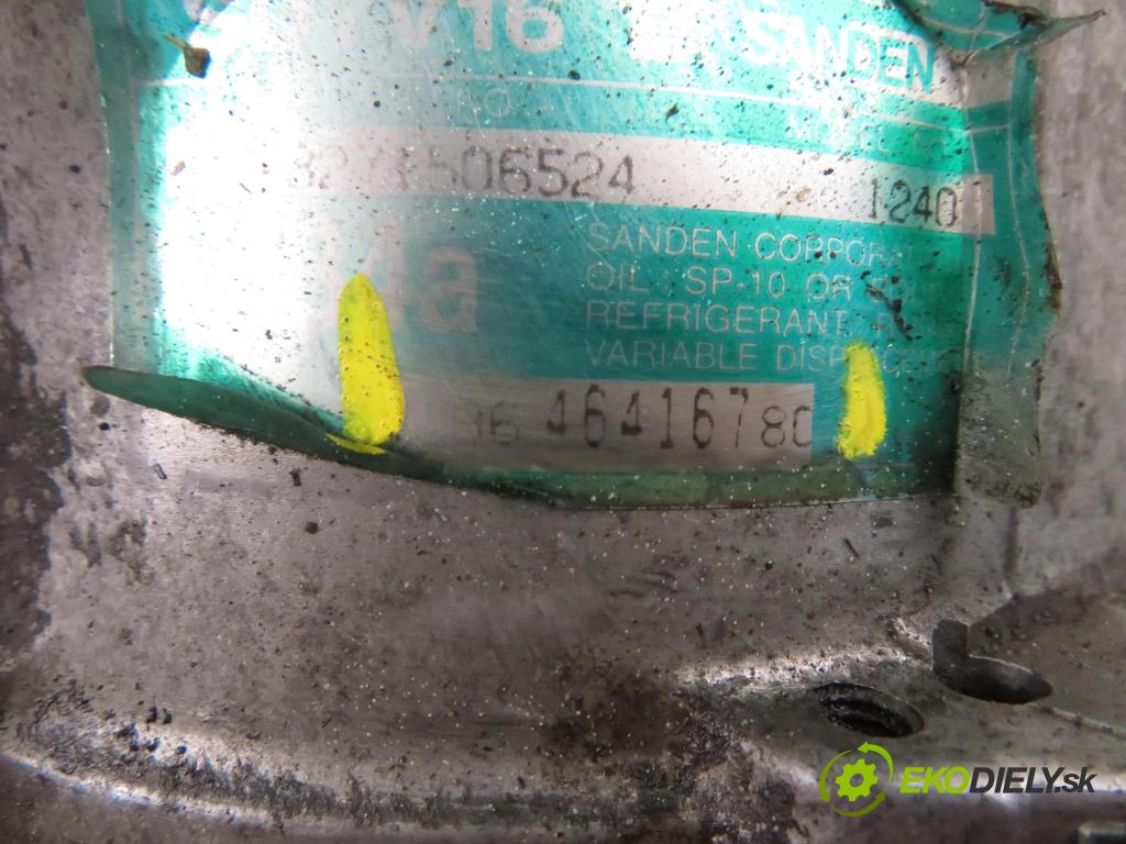 CITROEN C8 (EA_, EB_) MINIVAN 2005 79,00 2.0 HDi - RHM (DW10ATED4) 1997,00 KOMPRESOR: klimatizácie 9646416780 (Kompresor klimatizácie)