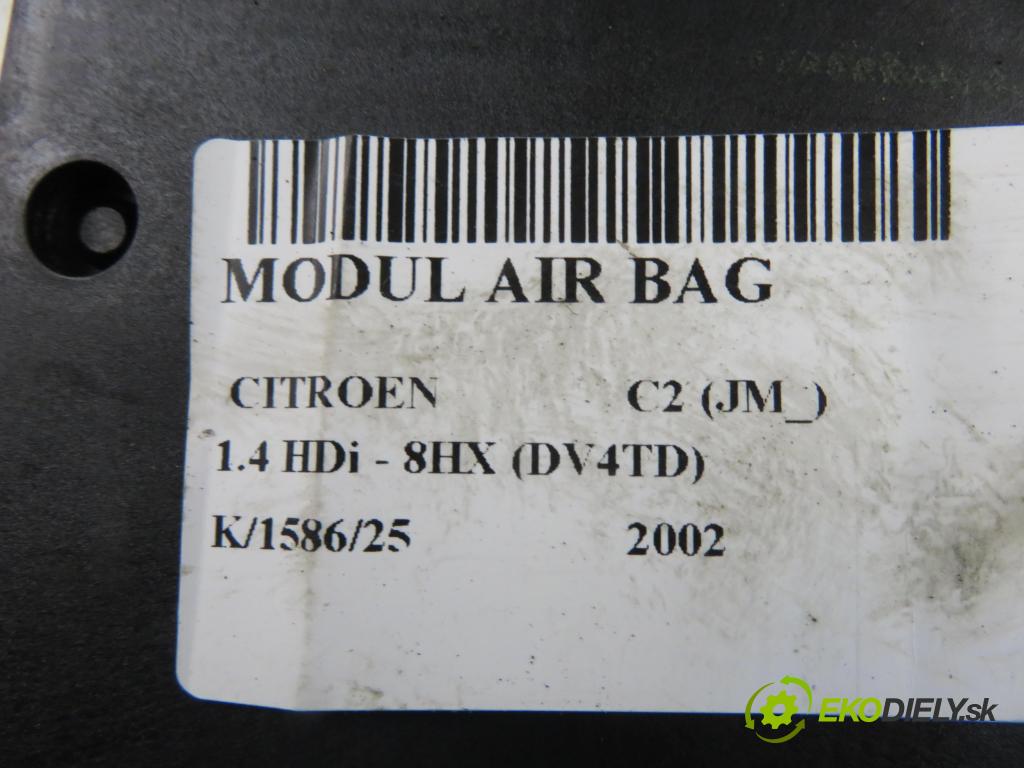 CITROEN C2 (JM_) HB 2002 52,00 1.4 HDi - 8HX (DV4TD) 1398,00 MODUL air BAG 9650790880