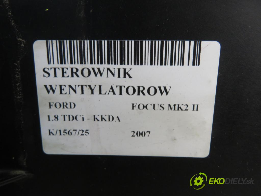 FORD FOCUS II (DA_, HCP) HB 2007 85,00 1.8 TDCi 115 - KKDA 1753,00 Ventilátor chladič klíma/voda 0130307072 ; 3M5H8C607RH ; 1137328366