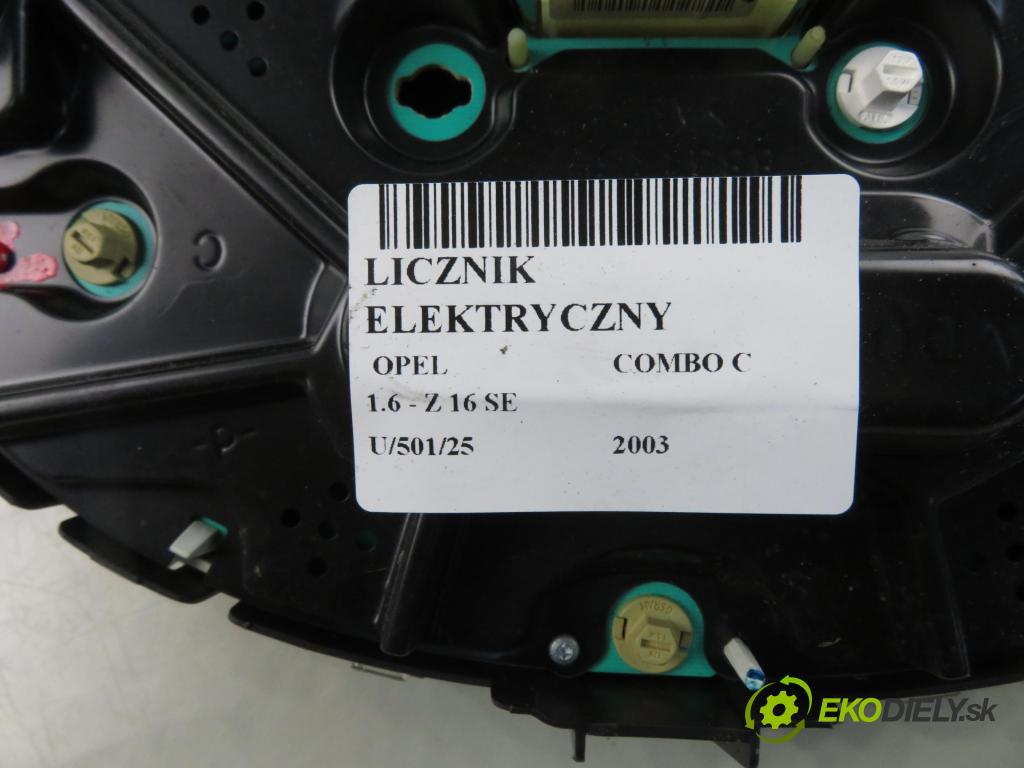 OPEL COMBO C KOMBIVAN 2003 62,00 1.6 8V 84 - Z 16 SE 1598,00 Prístrojovka elektrický 13117946CD